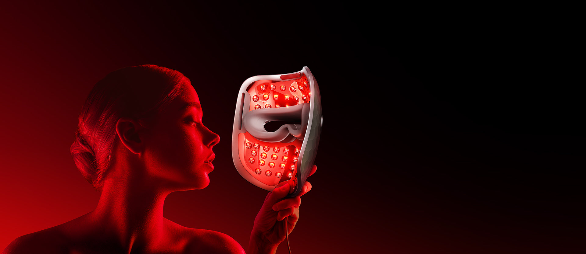 Arivea - Wireless Red Light Therapy Mask for Face, Rechargeable NIR LE