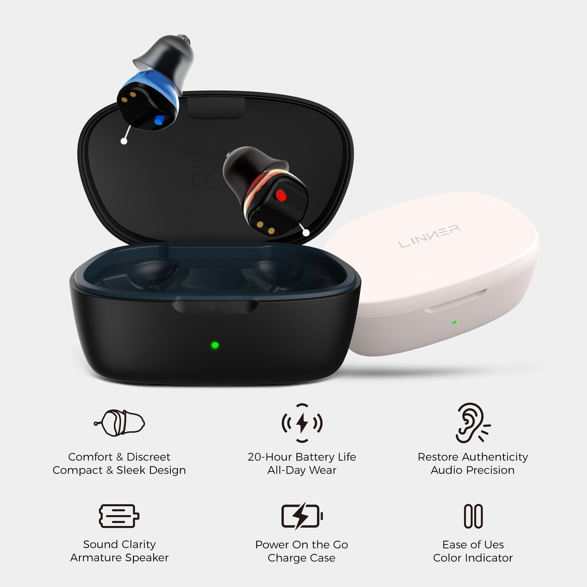 Linner Saturn OTC Hearing Aids [FSA & HSA Eligible]